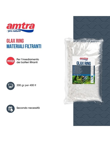 Materiale filtrante per acquario – AMTRA GLAX RING 550gr.