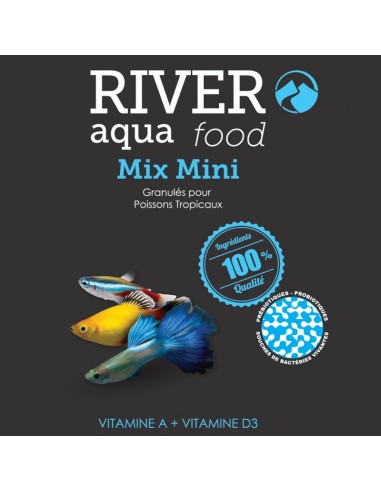 Mangime granulato per piccoli pesci River Aqua...