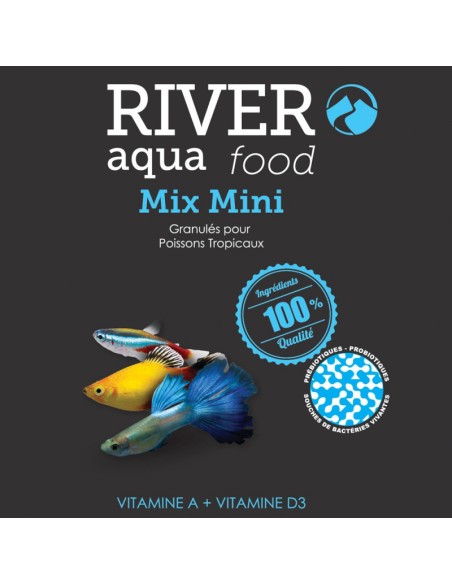 Mangime granulato per piccoli pesci River Aqua Food - Mix Mini Pellets