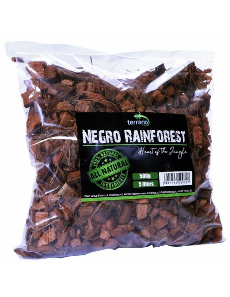 Terrario Negro Rainforest 5l 500g - substrato in scaglie di cocco