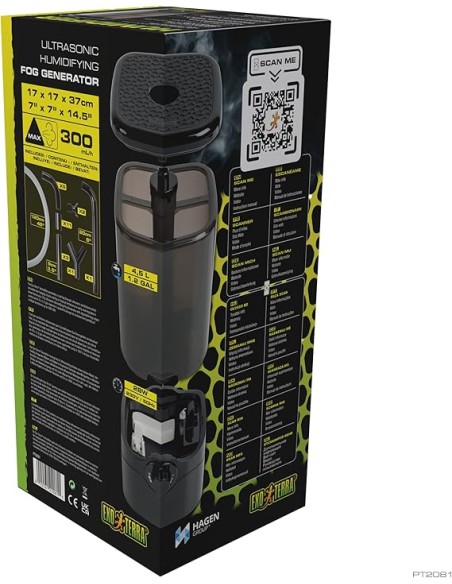 Humidifier - Generatore di nebbia ultrasonico con serbatoio da 4,5 L - ExoTerra