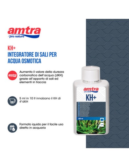 AMTRA KH+ – Integratore Sali per Acqua Osmotica Acquario Dolce