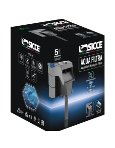 Sicce Aqua Filtra 20 – Filtro a zainetto silenzioso per acquari fino a 75 litri