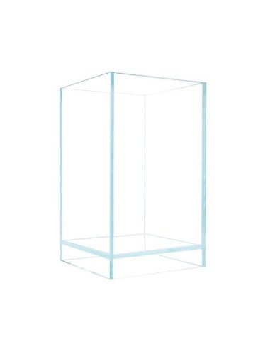 AQPet Kubic 15 Air - vasca in vetro Extrachiaro cm15×15×23h con coperchio