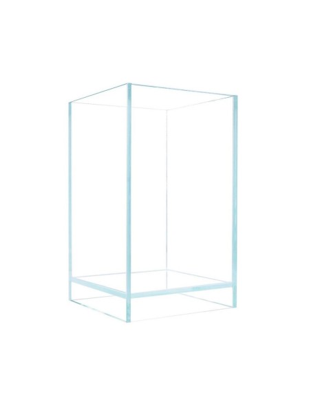 AQPet Kubic 15 Air - vasca in vetro Extrachiaro cm15×15×23h con coperchio