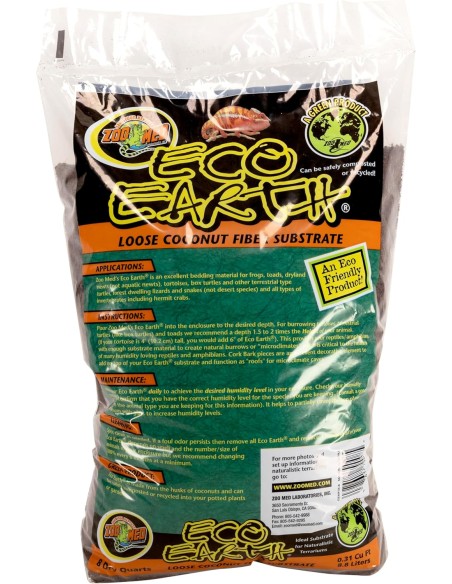 Zoo Med Eco earth - Substrato per  terrari 8.8Lt.