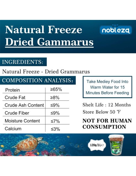 Nobleza cibo per tartarughe a base di gamberi di fiume naturali 120g / 1000ml