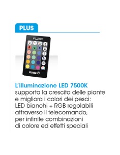 Acquario curvo Fluval flex 57Lt 2.0 con LED RGB - Askoll... 2