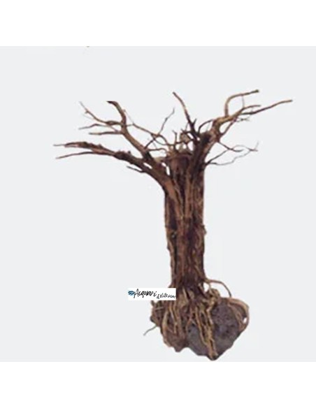 Stump Hardscape composizione in legno e roccia decorativo per acquario e terrario Natunae