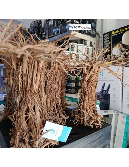 Stump Hardscape composizione in legno e roccia decorativo per acquario e terrario Natunae