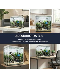AQPet Neya acquario in plastica da scrivania 20x15x20 2