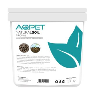 Aqpet Natural Soil Brown Fertilizzante per acquari - Secchio 9 lt.